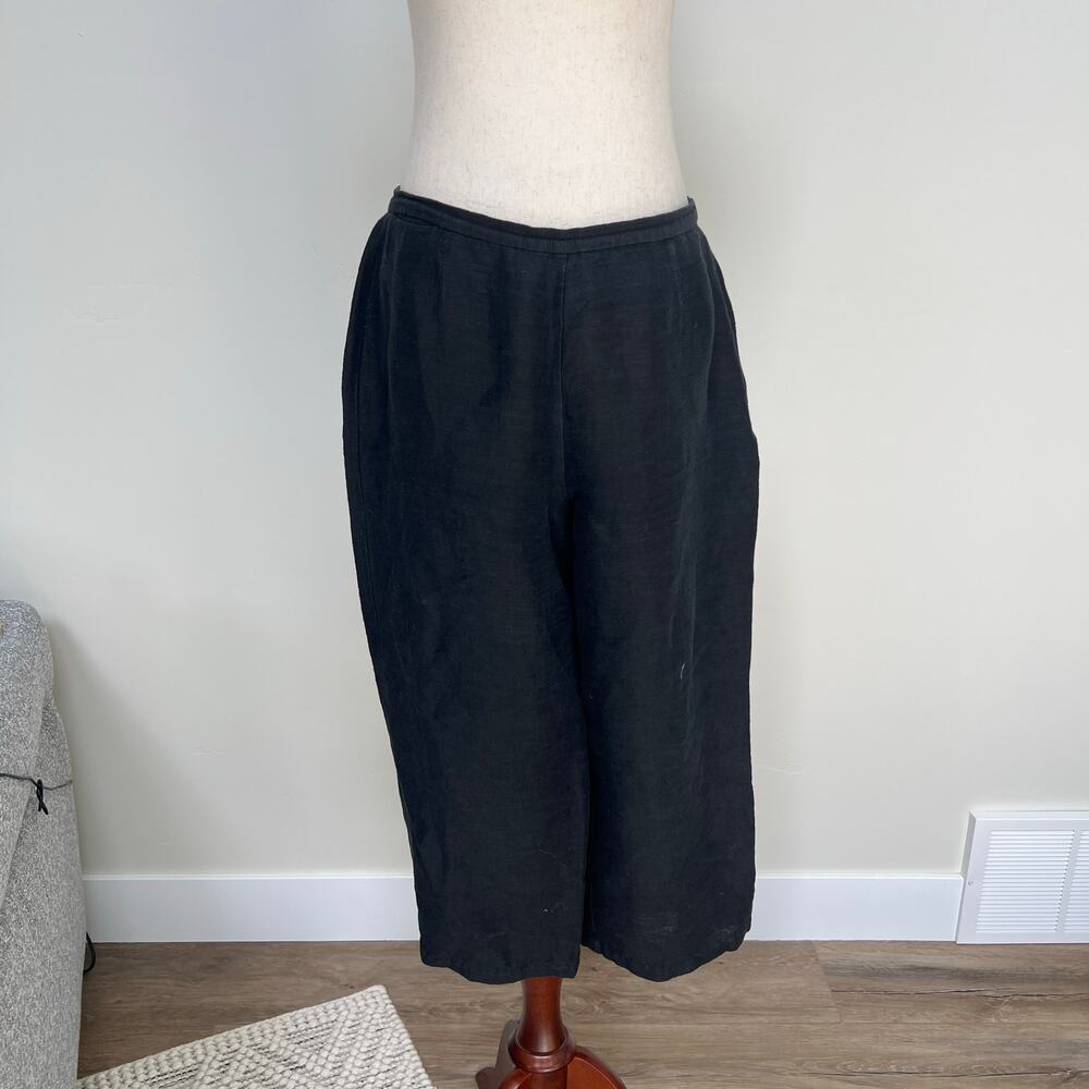 EILEEN FISHER Women's Cropped Pants Size M In Black